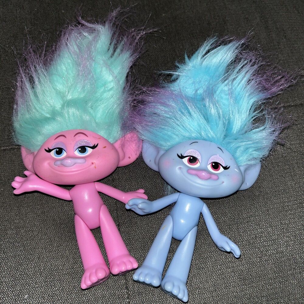 Trolls World Tour Poppy & Branch Doll Action Figures 6" Figure Set 2 pc